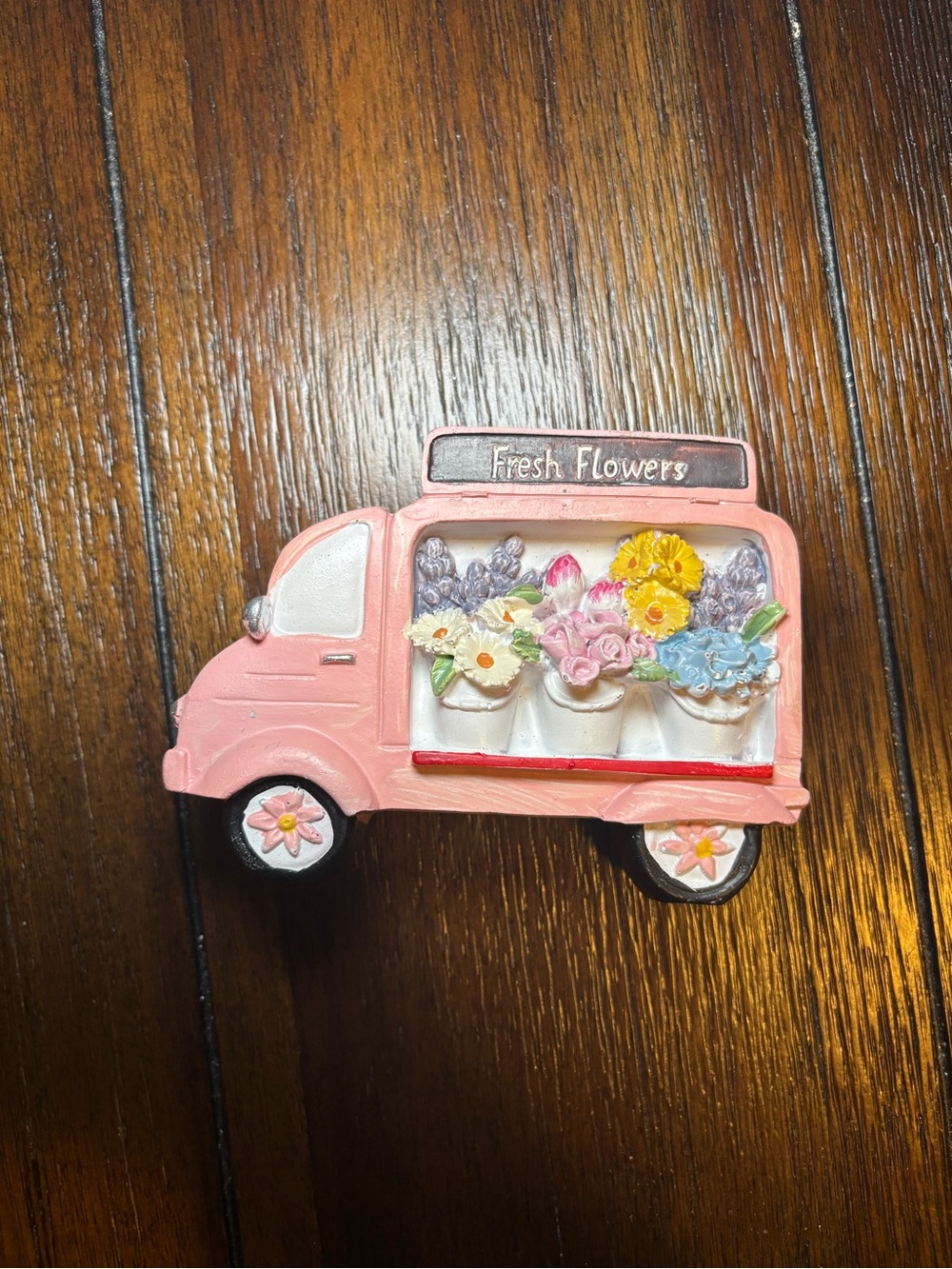 Fresh Flowers Pink Flower Truck Wall Decor